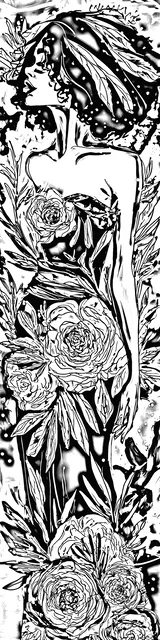 Free colorable bookmarks of another posing mermaid